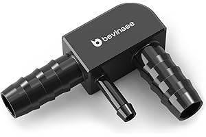 Bevinsee Vacuum Hose F-Connector Compatible with M54 Engine E39 E46 Z3 325i 330i 525i 530i 325Ci, Replaced 3327503677, Aluminum