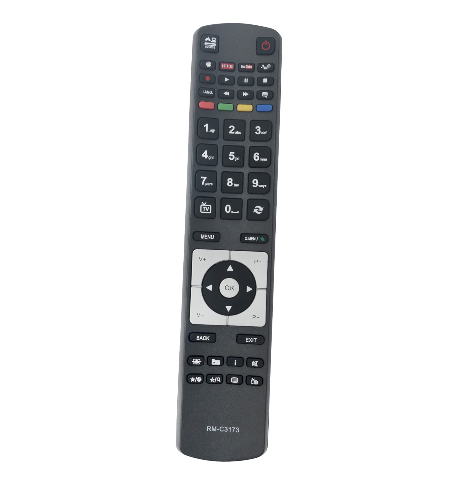 AULCMEET RM-C3173 RC5117 Replacement Remote Control Compatible with JVC 3D 50" LCD LED OLED TV LT39C740 LT50C740 LT-39C740 LT-50C740