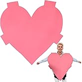 Cossneer Red Heart Costume Valentine Day Adult Costume Valentine Heart for Women Men Mothers Day Party Anniversary Birthday