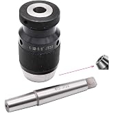 KIPA 1/32"- 5/8" Super Heavy Duty Drill Press Chuck Keyless JT33 Mount &amp; MT2-JT33 Drill Chuck Arbor, High-Precision