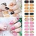 Comdoit 8 Sheets Nail Polish Strips Full Nail Wraps Glitter Nail Stickers Decal Nail Strips for Women Manicure Designs Color Nails Strips Self Adhesive Sticker Fingernail Decorations Set