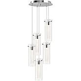 hykolity Pendant Light, 5-Light Integrated LED Kitchen Lighting, 30W (180 Watt Equivalent) CRI 90+, 2250lm Premium Bubble Gla