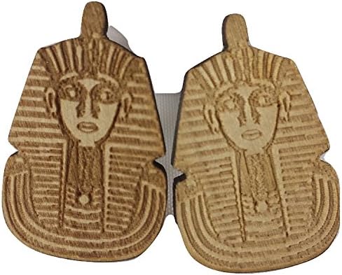 Egyptian King Tut Pharaoh Wooden Stud Earrings Hair Earrings African American Woman Earring