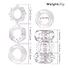 Cock Rings Silicone Penis Rings for Male Erection Enhancing, Super Soft Dick Loops Set for Couples Lover Extra Stimulation Sex Toys Sexual Gift (3 in 1 - Clear)