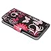 2014 New Wallet Pu Leather Magnetic Flip Hard Case Cover Stand for Motorola Moto G Generation One (Black Butterfly)