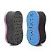 HALLO Hair Brush Sponge Twist Wave Barber Tool For Dreads Afro Locs Twist Curl Coil Black (2 Pack)
