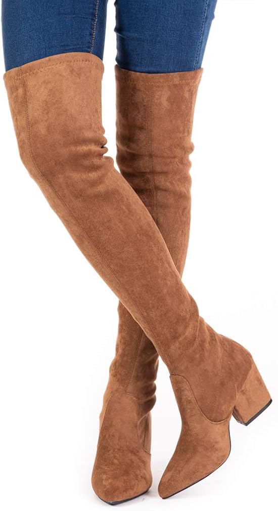  | N.N.G Women Boots Winter Over Knee Long Boots Fashion Boots Heels Autumn Quality Suede Comfort Square Heels US Size | Over-the-Knee