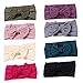Baby Stretchy Headband Turban Knotted, Girl's Hairbands with Bows Big Hair Bow Headband for Infant Baby Girls (AM05)