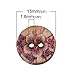 Souarts 15mm Pack of 200pcs Mixed Random Flower Round 2 Holes Wood Wooden Buttons for Sewing Crafting