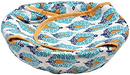 ABbuy Roti Cotton Cloth Basket, Washable with Chain, Traditional Roti Rumals with Assorted Colour, 100% Pure Cotton Cover Size :- 9 * 24 * 24 cm