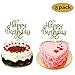 YOFEY1 Happy Birthday Cake Topper Decoration Gold Glitter 8 Pack