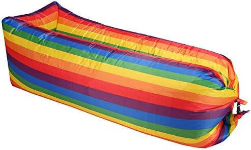 HOQI Inflatable Lounger Hammock Air Sofa Ideal Gift with Side Pocket and Carry Bag Lightweight Oxford Nylon for for Backyard Lakeside Beach Traveling Camping Picnics & Music Festivals