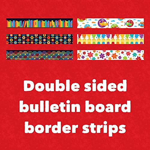 Sproutbrite Bulletin Board Borders - Classroom Decorations - 75 ft - 3 Double Sided Trimmers, Back to School, Growth Mindset Theme Decorative Border Trimmers
