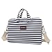Canvaslove Navy Stripe Water Resistant Light Weight Laptop Shoulder Messenger Bag for MacBook Air Pro 13 inch,MacBook 14 inch,Surface Laptop 13.5 inch and 13.3 Inch-14 inch Laptop