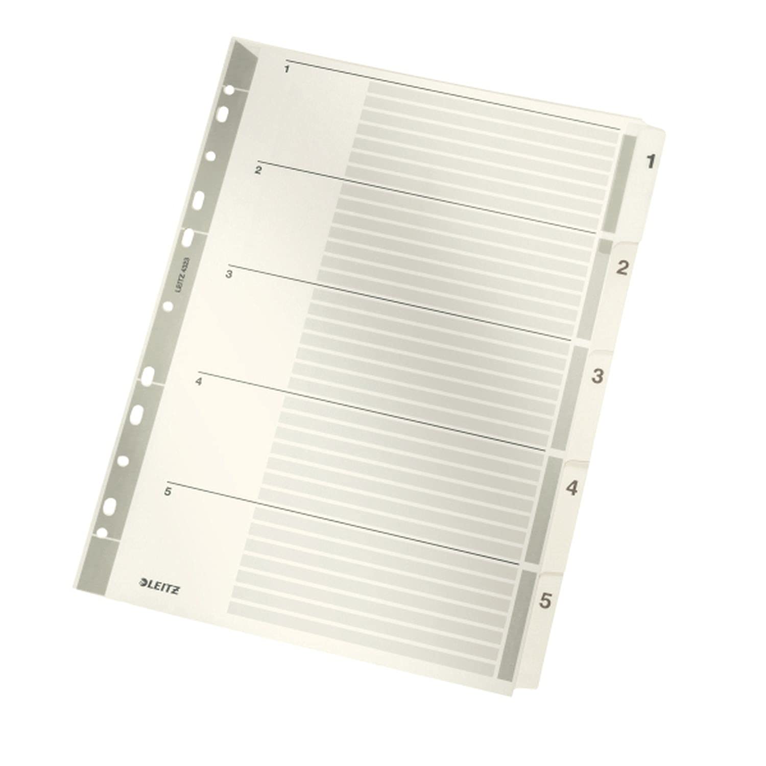 Esselte Leitz 332401 1–5 Cardboard A4, 5 Sheets, Grey