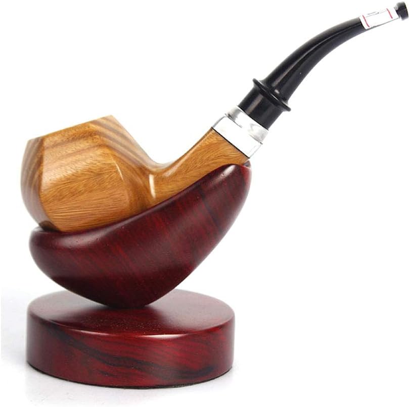YTPB Bent Sherlock Holmes Pipe,Portable and Durable Detachable Mini Tool with A Pipe Stand Designed for Pipe Smokers Pouch with Fashion Trinket