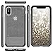 iPhone X Case, BENTOBEN Clear Black Glitter Bling Soft TPU Cover Shockproof 2 in1 Hybrid PC Slim [Support Wireless Charging] Protective Phone Case for iPhone X / 10 2017 (5.8 inch), Black