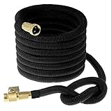 INNAV8 Expandable Garden Hose 50FT - Lightweight, No-Kink Flexible Garden Hose, Brass Shut Off Valve - Super Strong Latex Rubber Core, Thick Fabric Cover - Expandable Water Hose 50 FT Pocket Hose