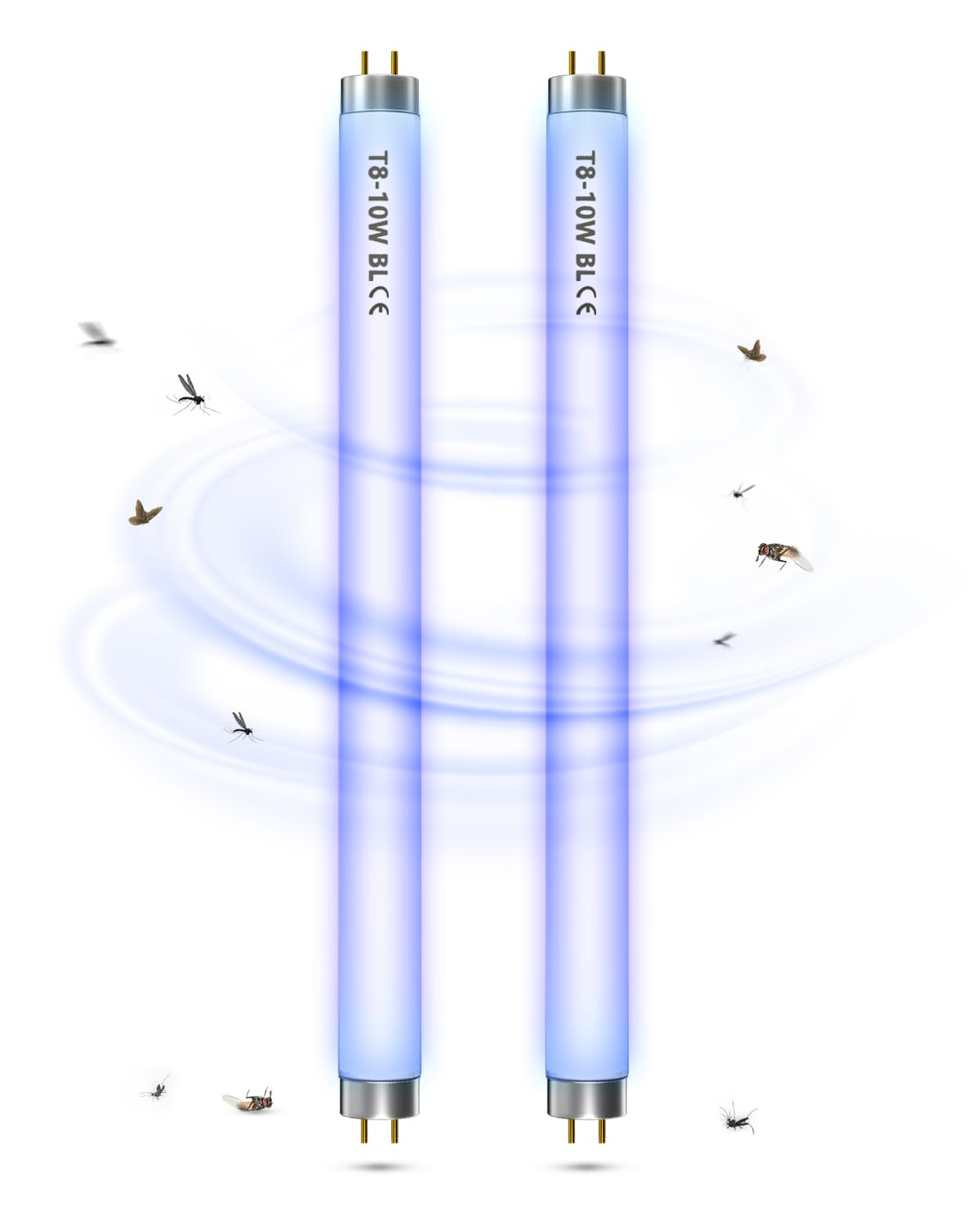 BrightArk BL T8 F10W Fly Killer Replacement Bulbs 13in UV Light Bulb Tube for 20W Electric Fly Insect Killer/Bug Zapper/Fly Zapper/Mosquito Killer, 2 Pack Fly Killer Indoor Bulb T8 UV Lamp Tube