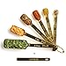 2lbDepot Gold Measuring Spoons Set of 7 Includes Bonus Leveler, for Baking/Cooking, Premium Kitchen use Stainless Steel Teaspoons, Rust Proof, Narrow Design fits into Spice Jars