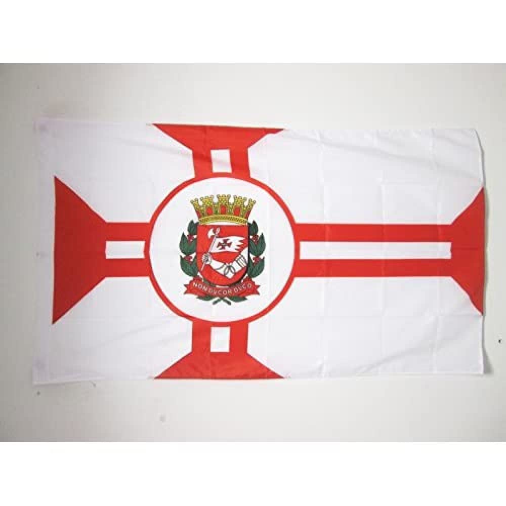 AZ FLAG - Sao Paolo Flag - 3x5 Ft - Saint Paul Banner with Sleeve - 100% Polyester - Fade Resistant - Vivid Colors - 3' x 5' Feet - 150x90 Cm