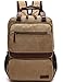 Aidonger Canvas School Bag Laptop Backpack Travel Rucksack (Khaki)