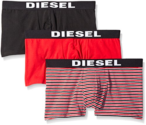 Diesel Men's 3-Pack Shawn Hero Fit Trunk, Red/Black, X-Large