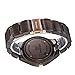 IWOODEN Ebony Wood Watch Analog Quartz Wrist Watch For Men Vintage Handmade Watch with Watch Box Gifts for Men (blue)