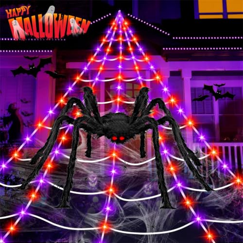 LED Spider Web Halloween Lights