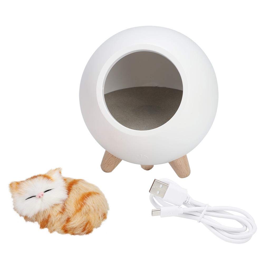 Night Light, Cute Cat Little Pet House LED Night Lamp, for Bedroom Bathroom Lighting Atmosphere Lamp(White)