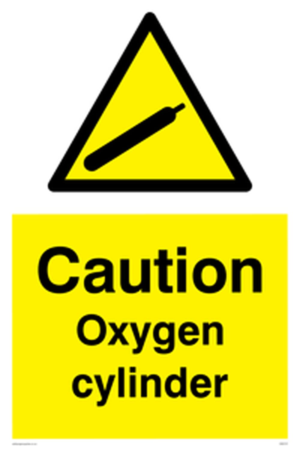 Caution Oxygen Cylinder Sign Sign