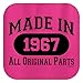 50th Birthday Shirt Made in 1975 All Original Parts Ladies Cut Short Sleeve T-Shirt Medium Heliconia