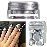 JonerytimeRosalind Women Mirror Powder Effect Chrome Nails Pigment Gel Polish DIY (Silver)