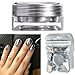 JonerytimeRosalind Women Mirror Powder Effect Chrome Nails Pigment Gel Polish DIY (Silver)