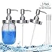 Flecom Mason Jar Soap Dispenser Lids, Stainless Steel Mason Jars Pump Lid and Soap Pump for Bathroom Accessories Rust Proof (3 Pack No Jars)
