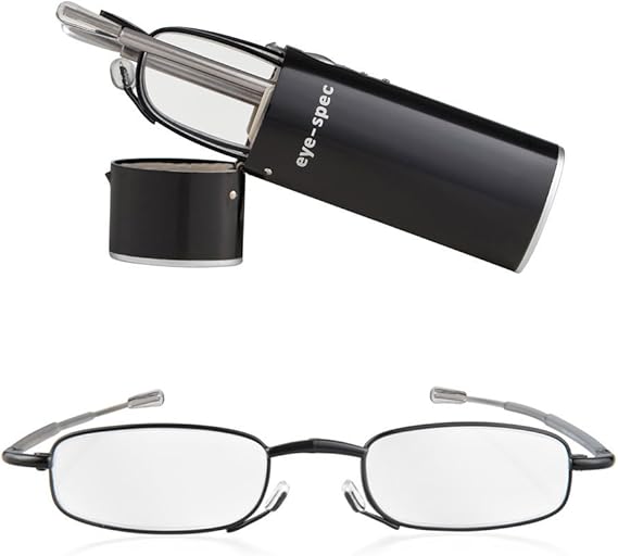 eyespec Folding Reading Glasses with Smart Black PocketSized Case