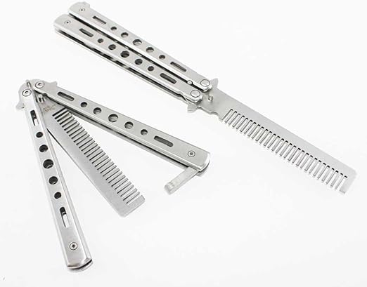 Amazon バタフライナイフ型コーム クールなクシ 生活雑貨 通販