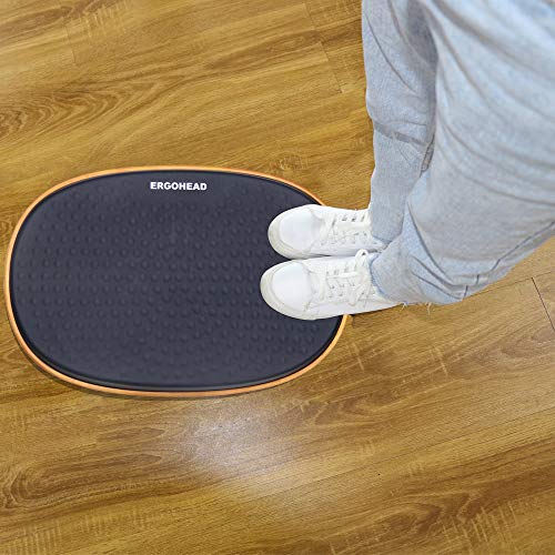 Ergohead Office Standing Desk Anti Fatigue Mat Balance Board Wooden