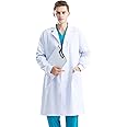 White Lab Coat for Men Women Doctors Dental Costume Scientist Coat DIY Workwear Student Halloween Career Day Lab Coat