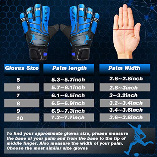 image for Jalunth Goalie Goalkeeper Soccer Gloves for Kids Youth Adults Goal Kee