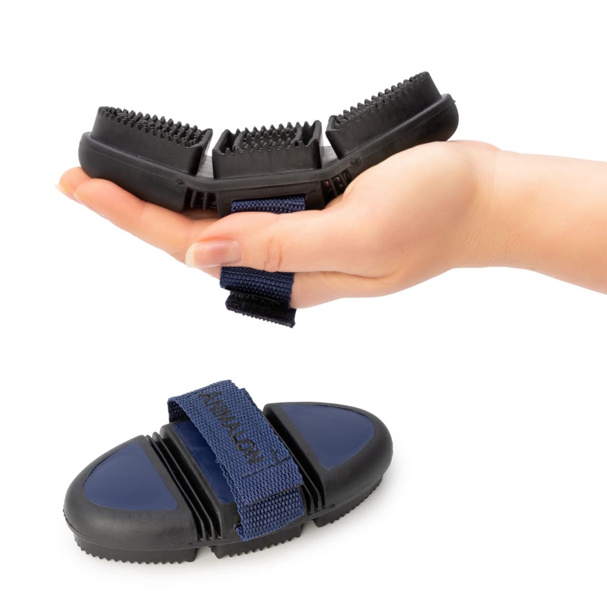 Animalon Short Hair Curry Comb for Dogs, Fur Changing Aid for Dogs, Curry Comb for Dogs with Short Hair, Innovative Dog Brush for Gentle Grooming (Small Curry Comb, Blue)