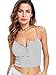 SweatyRocks Women's Sexy Spaghetti Strap Striped Crop Top Ribbed Knit Cami Top