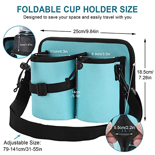 Luggage Travel Cup Holder for Different Size Cup Bottle丨With Adjustable Shoulder Straps Insulation 丨Free Your Hands丨Airplane Suitcase Luggage Accessories