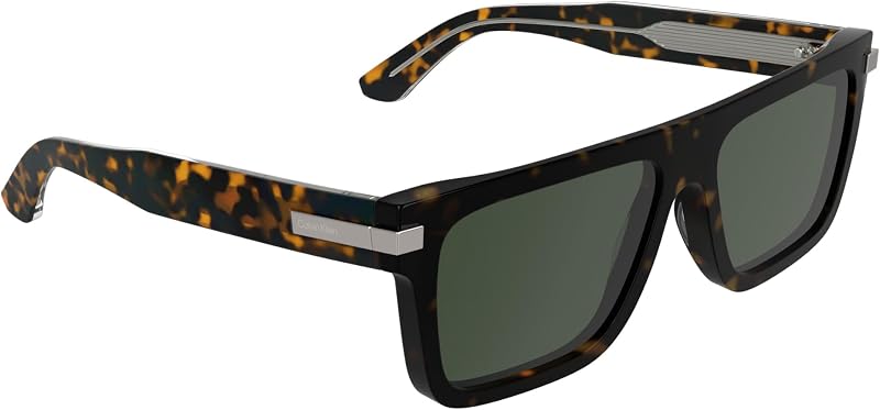 Unisex Adult Sunglasses CK26505S - Havana with Solid Green Lens