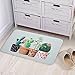 Doormat Cute Cactus Print Bedroom Mats Kitchen and Living Room/Bedroom Mats Floor Mat Rug Indoor (40cm*60cm, A)