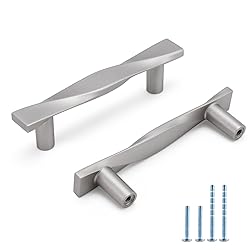 Rergy 20 Pack Brushed Nickel Cabinet Pulls Silver
