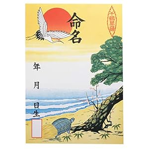 Colorful Crane & Turtle Japanese Style Naming Paper. 3pcs set. Made in Japan.