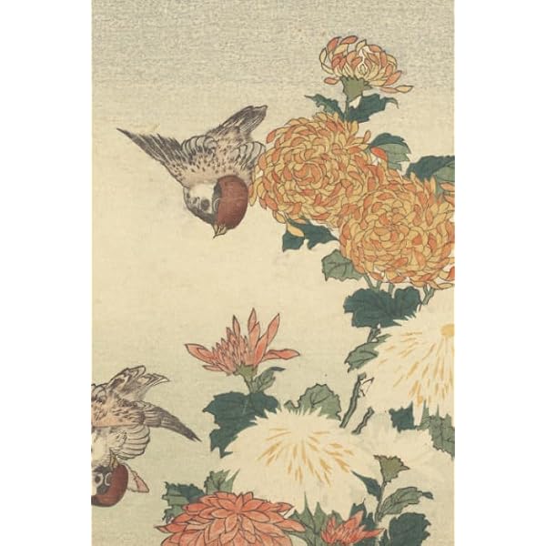 Artery8 Biglietto D'auguri Giapponese Katsushika Hokusai - Cardellino E Ciliegio Piangente, 17,5x12,5 Cm, Con Busta
