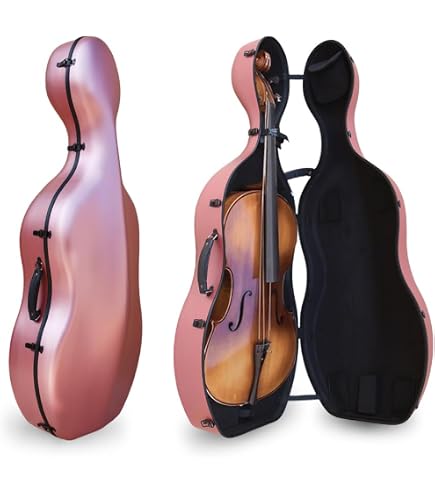 Amazon.com: ZerHoc 4/4 Full Size Cello Case Strong Carbon Fiber