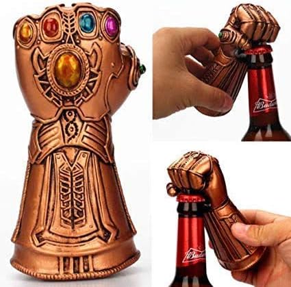 House of Queens Thanos Bottle Opener, Beer Opener, Gauntlet Gloves Cool Bar Gadget for Bar/Party/Hotel Decoration & Beer Opener- Stainless Steel, Copper Finish(13 cm )